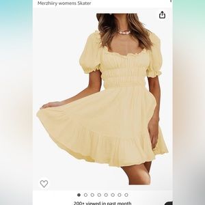 Amazon Women’s Puffy Yellow Dress.  Size small